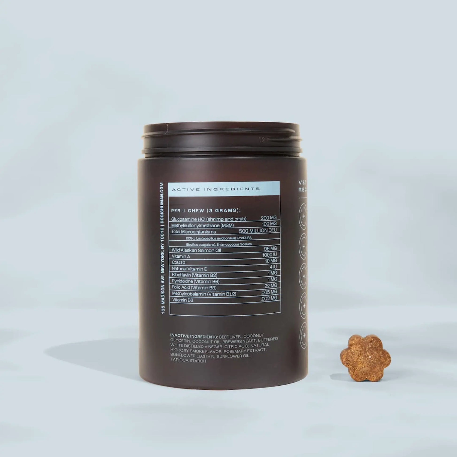 Dog Is Human Daily Multivitamin for Dogs (Beef Flavor) Vet-Formulated, Made in Vermont